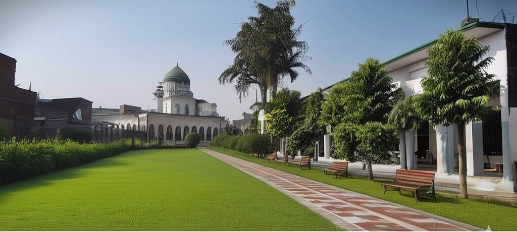 Serene Sunset View Across Madrasa Courtyard